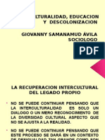 La descolonización intercultural de la educación