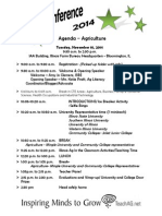 Elite Conference Fall 2014 - Final Agenda For Agriculture Students