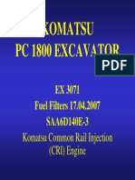 Komatsu Excavator Fuel Filter Replacement