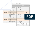 Handyman Invoice