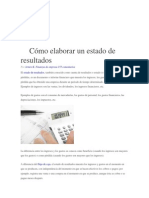 Cómo Elaborar Un Estado de Resultados