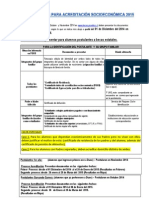 Documentos para Acreditación Socioeconómica - 2015