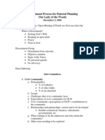 OLW Discernment Process For Pastoral Planning 12-2-09