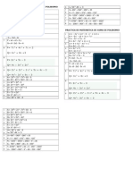 Practica de Matematica de Suma de Polinommio