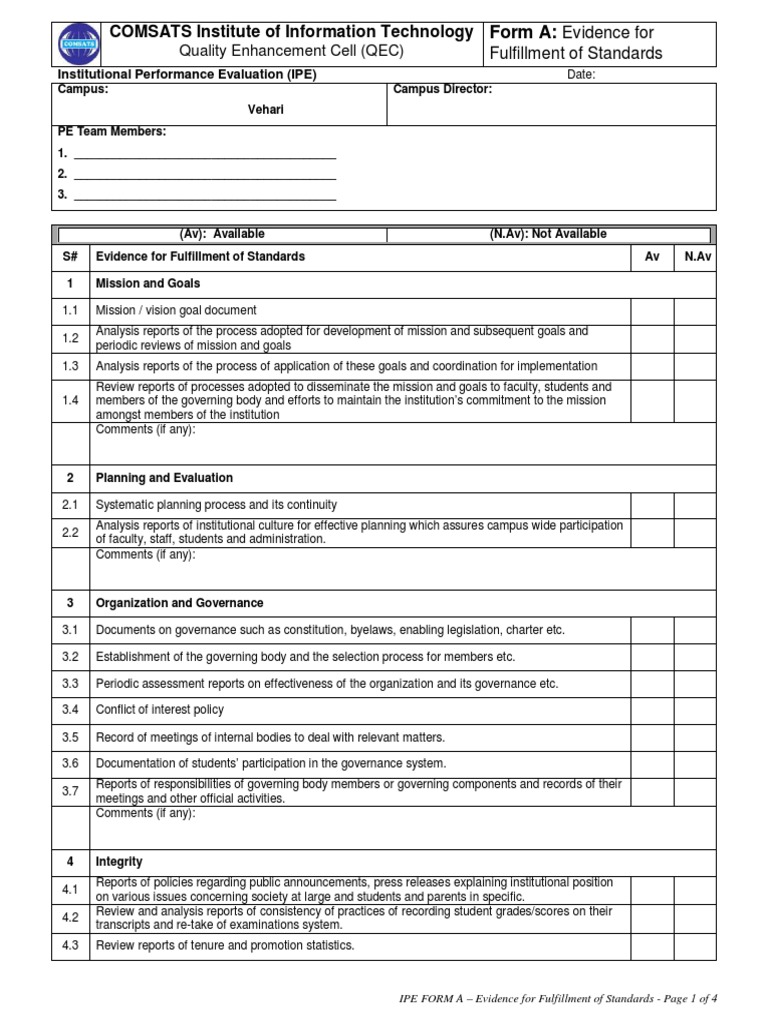 Institutional Performance Evaluation Form PDF Student Financial Aid