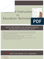 Models of Instruction in Education Technology