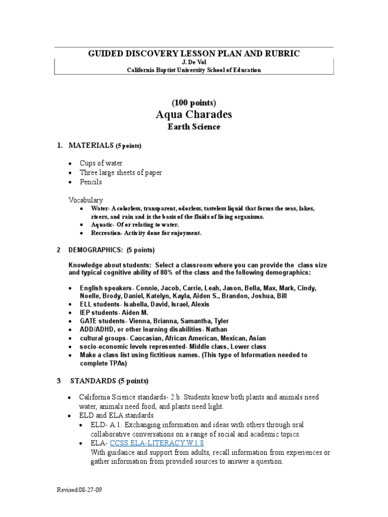 Guided Discovery Lesson Math and Science | PDF | Homework | Learning