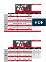 Standard Calendar: Max Out Max Out Max Out Max Out Max Out