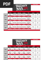 Standard Calendar: Max Out Max Out Max Out Max Out Max Out