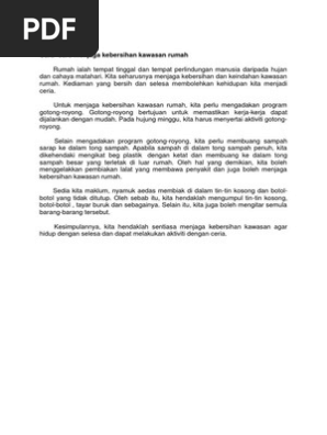 Cara Cara Menjaga Kebersihan Kawasan Rumah Pdf