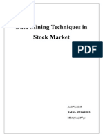 Data Mining Techniques in Stock Market: Amit Vashisth Roll No. 03216603913 MBA (Gen) 2 Yr
