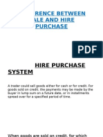 Difference Between Sale and Hire Purchase