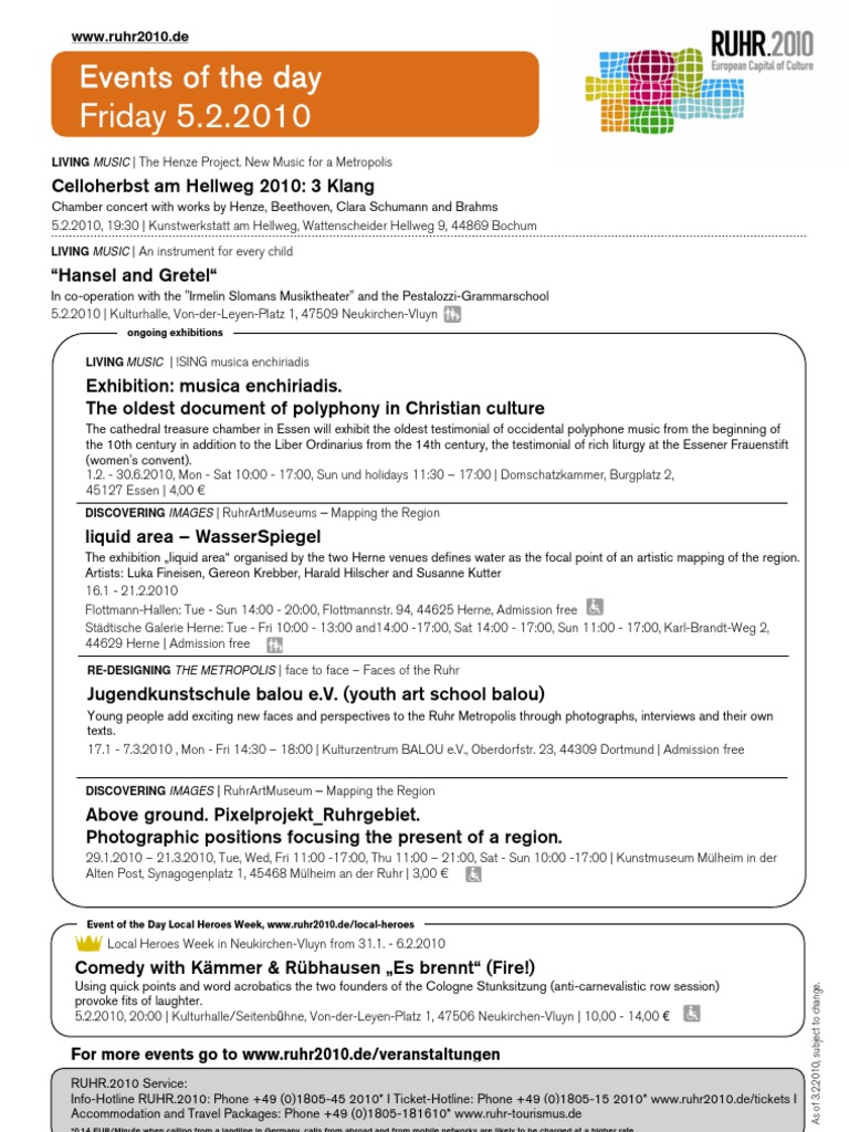 hr2010 de | PDF | Ruhr | Leisure