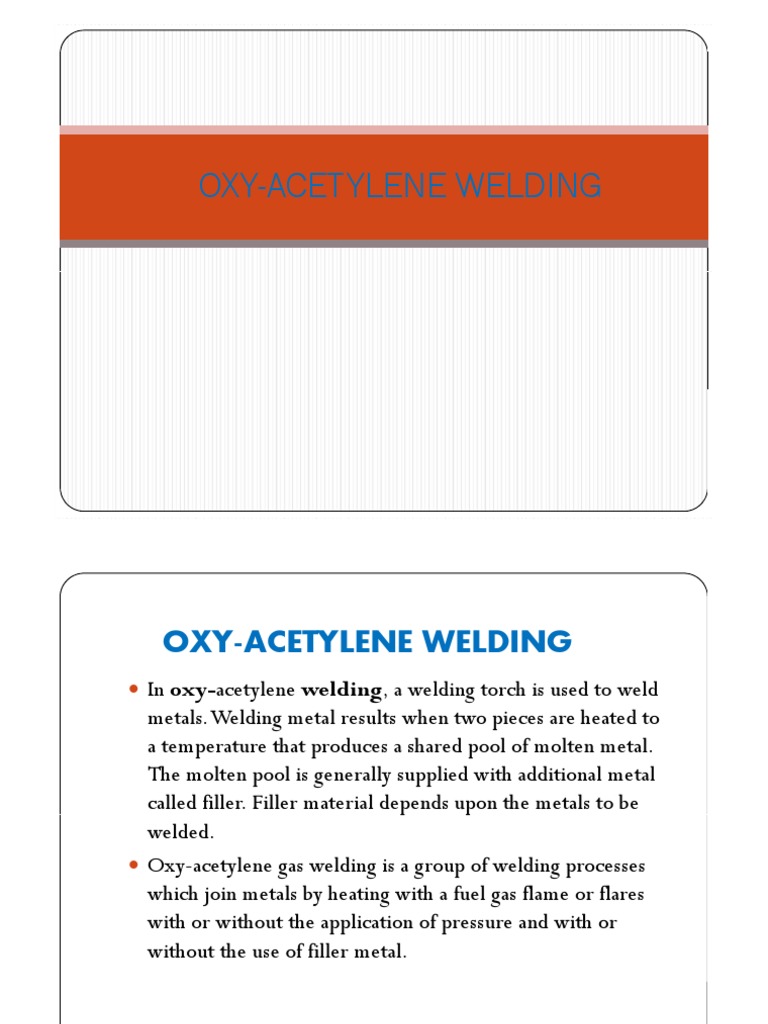 JJ104 Workshop Technology Chapter8 Oxy-Acetylene Welding 1 | PDF ...