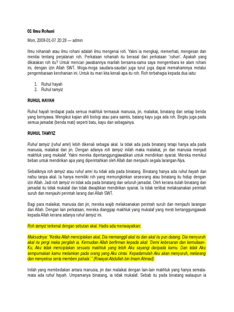 01 Ilmu Rohani Pdf