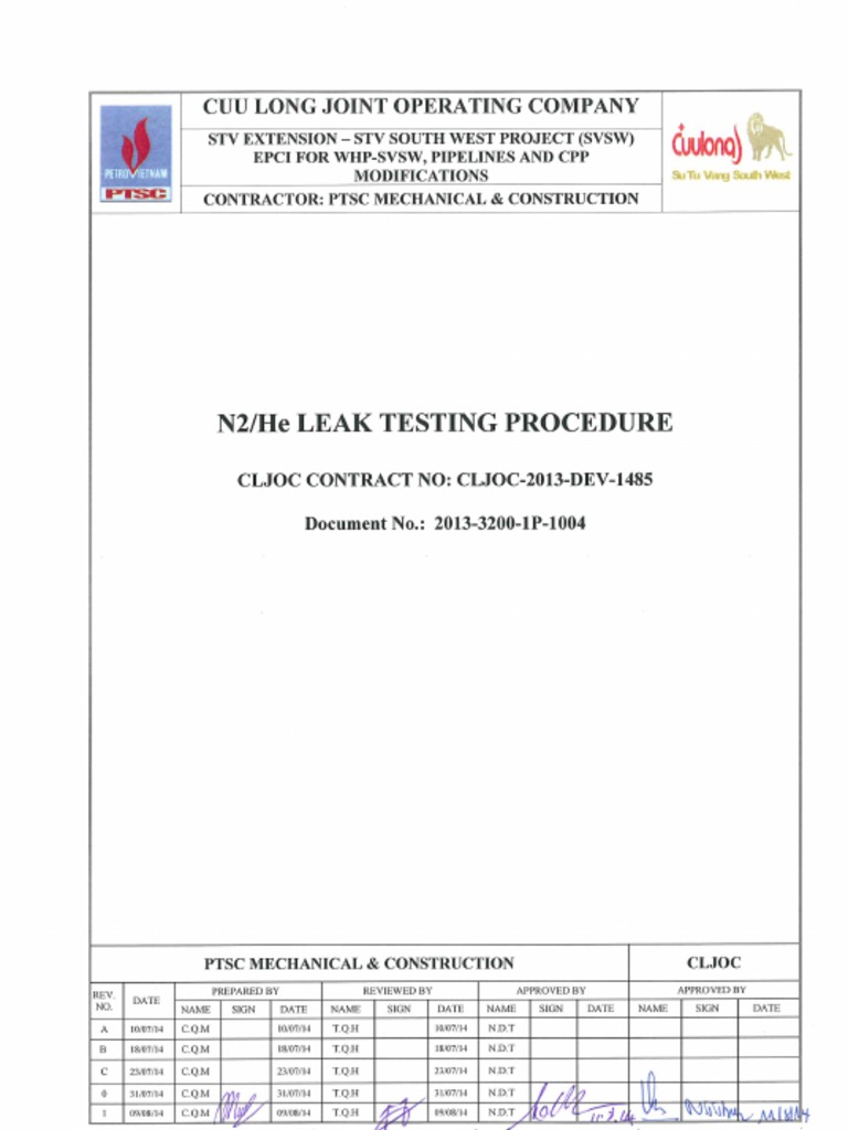 N2He Leak Testing Procedure PDF