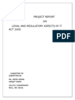 Project Report ON Legal and Regulatory Aspects of It ACT 2000