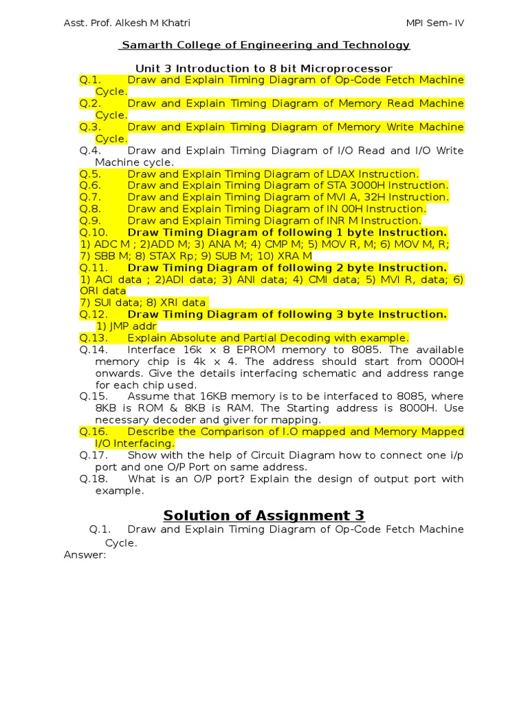 Mpi Assignment Solution3 | PDF | Input/Output | Instruction Set