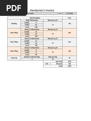 Handyman.invoice(1)