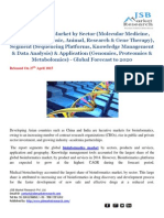 Released On 27 April 2015: Bioinformatics Market