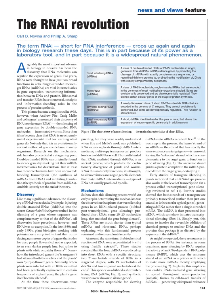 RNA Interference: Mechanisms and Impact | PDF