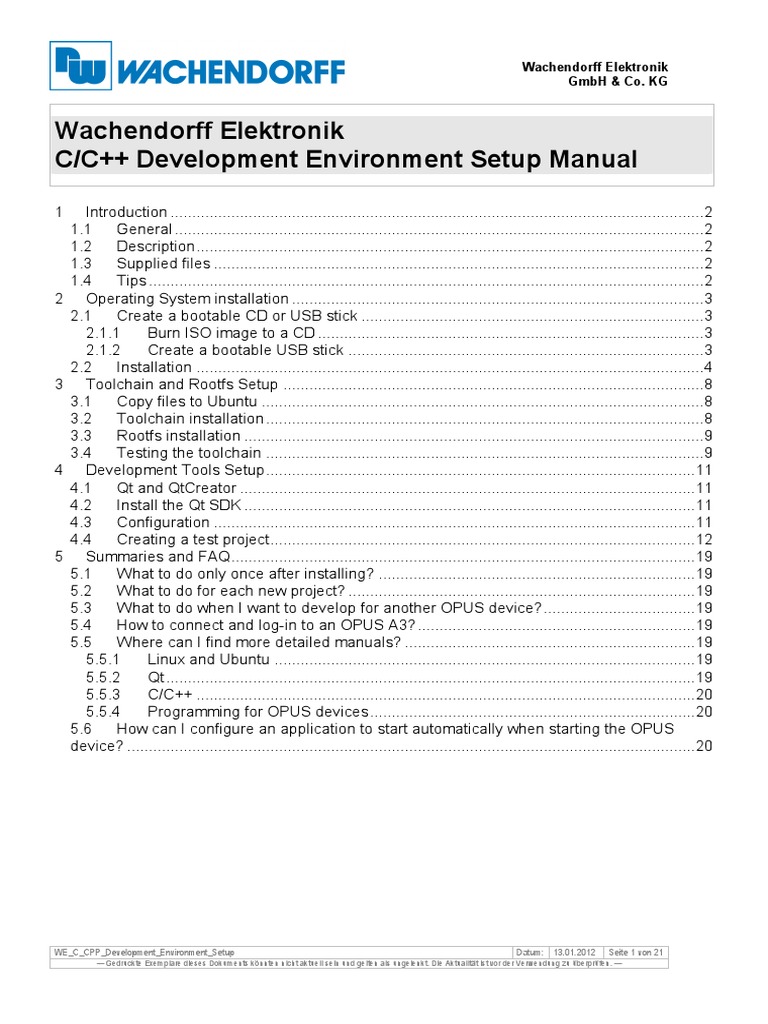 C CPP Development Environment Setup | PDF | Installation (Computer ...