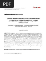 Download CAUSES AND EFFECT OF ABANDONED PROJECTS IN NIGERIA by Ibe Collins SN263245745 doc pdf