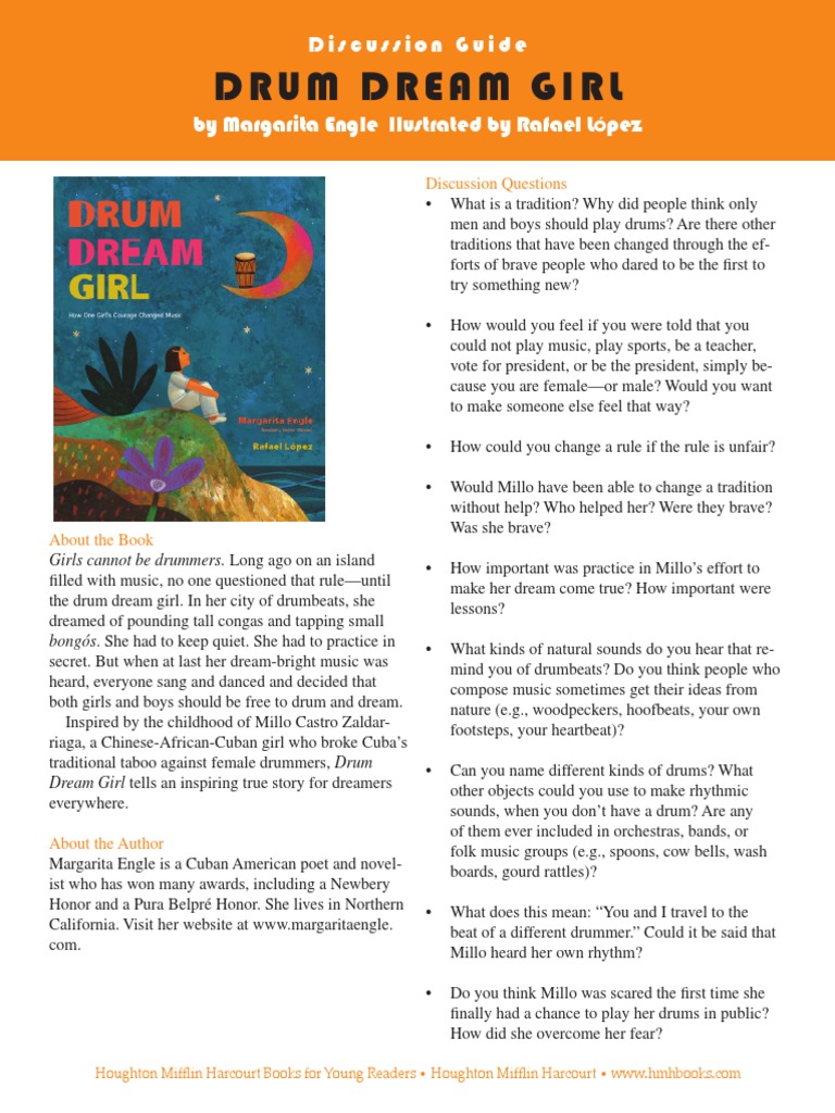 Drum Dream Girl Discussion Guide PDF Entertainment (General) Leisure
