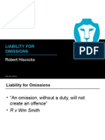 Liability For Omissions: Robert Hiscocks