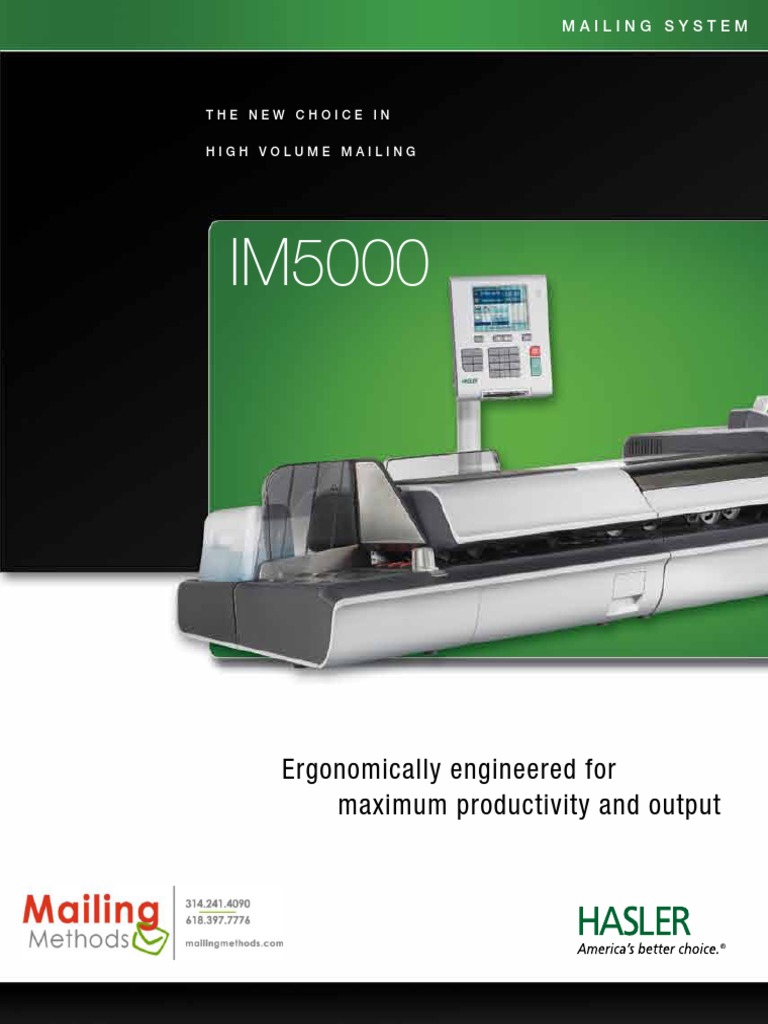 Hasler Mailing Supplies Machines IM 5000 at St. Louis Mail United
