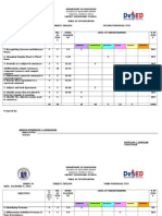 Table of Specification