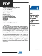 8-Bit Microcontroller With 8K Bytes In-System Programmable Flash AT89S52