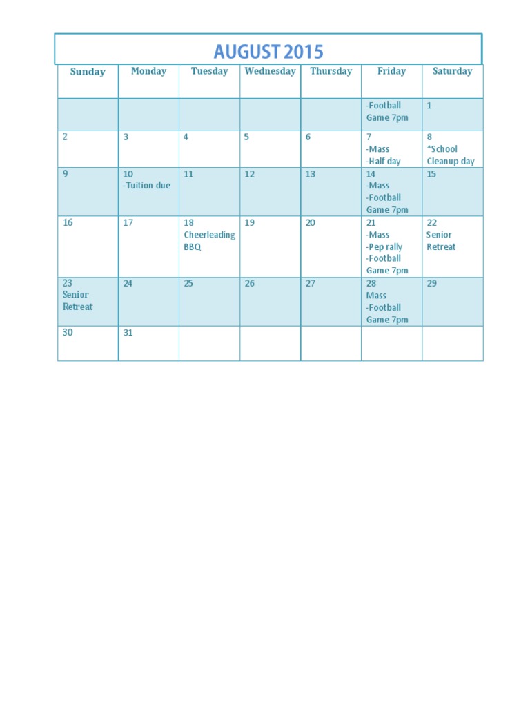 Calendar | PDF