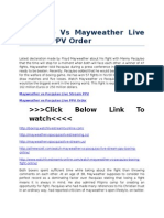 Pacquiao vs Mayweather Live Stream PPV Order