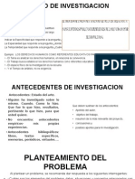 Diapositiva, Antecedentes, Titulo, Planteamiento, Justificacion y Objetivos, Modificada