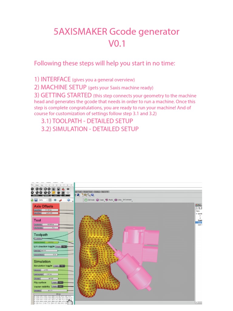 5AXISMAKER Gcode Generator Manual V0.1 2 Simulation Curve Free 30