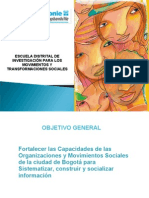 ESCUELA DE INVESTIGACIÓN PARA ORGANIZACIONES Y MOVIMIENTOS SOCIALES