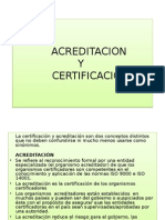 Acreditación y Certificación