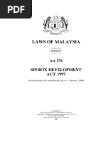 Laws of Malaysia Sport Development Act 1997 Act 576