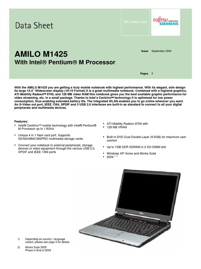 Connecteur D'alimentation DC Jack Pour Fujitsu Siemens Amilo M1425 - Neuf