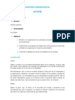 Ejemplo de Informe en Auditoria Administrativa