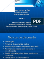 Macroeconomia Keynesiana Curto Prazo