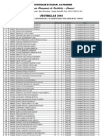 VESTIBULAR 2010 UEPB - Lista Geral de Aprovados e Classificados Por Ordem de Curso