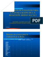 Metodos de Ensayos para Evaluacion de La RAA