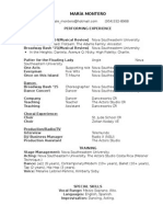 Maria Montero Resume Curriculum 2015