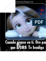 Cuando Pienso en Ti... Oro a Dios