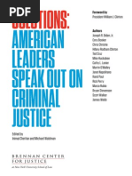 Solutions American Leaders Speak Out on Criminal Justice
