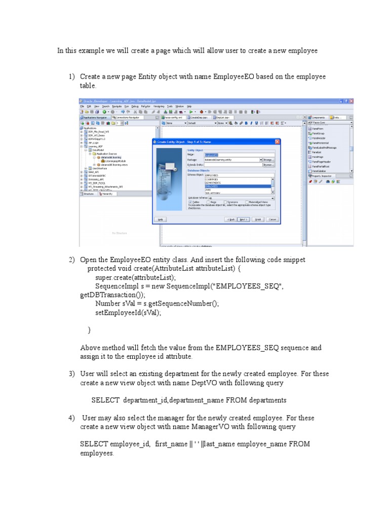 ADF Learning 4 - Create Employee Page | PDF | Menu (Computing) | System ...