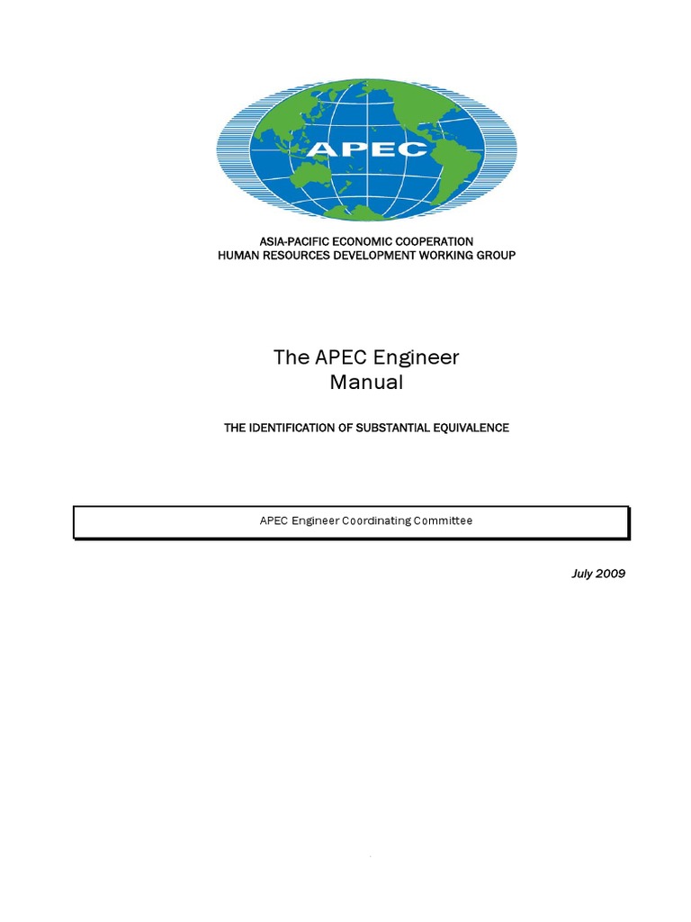 Apec Engineer Manual | PDF | Technology & Engineering