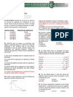 Avaliação Parcial de Química 1 Periodo Sabatista